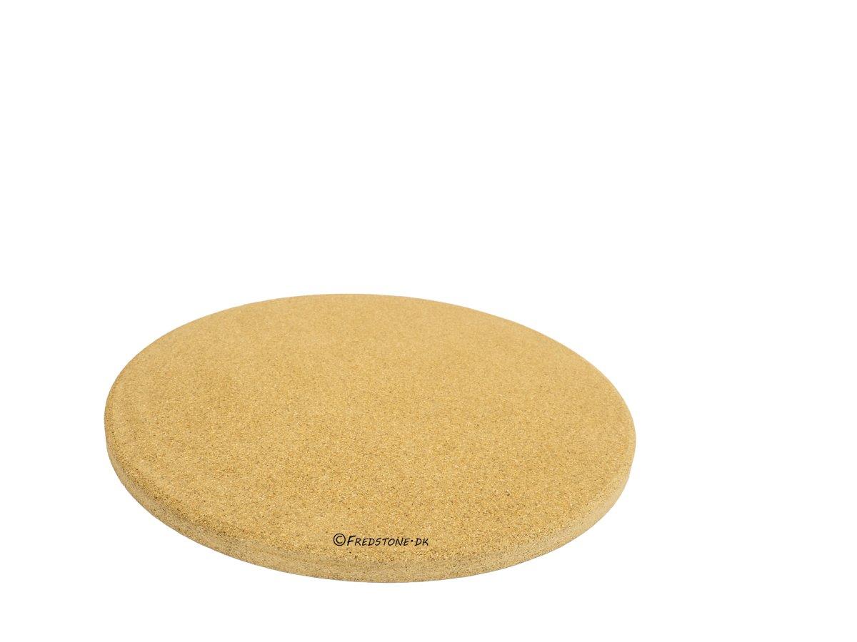 Rund Fredstone pizzasten på seksogtredive centimeter i diameter